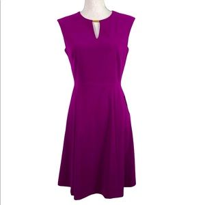 Tahari size 4 sleeveless eggplant dress